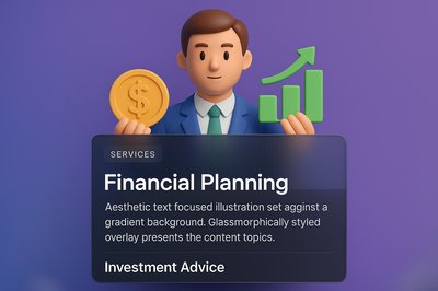 3D Illustration of Financial Advisor with Investment Planning Theme