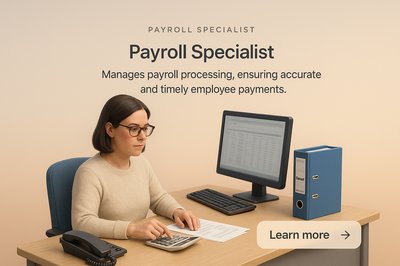 Detailed 3D Scene of Payroll Specialist at Work