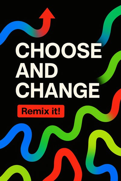 Dynamic Graphic Promoting Choice and Change in a Modern Style