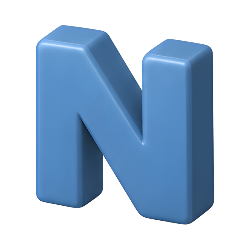 Elegant lowercase letter n
