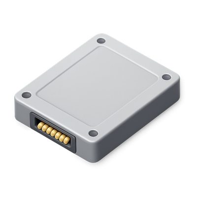 3D Isometric Solid State Drive Icon Design