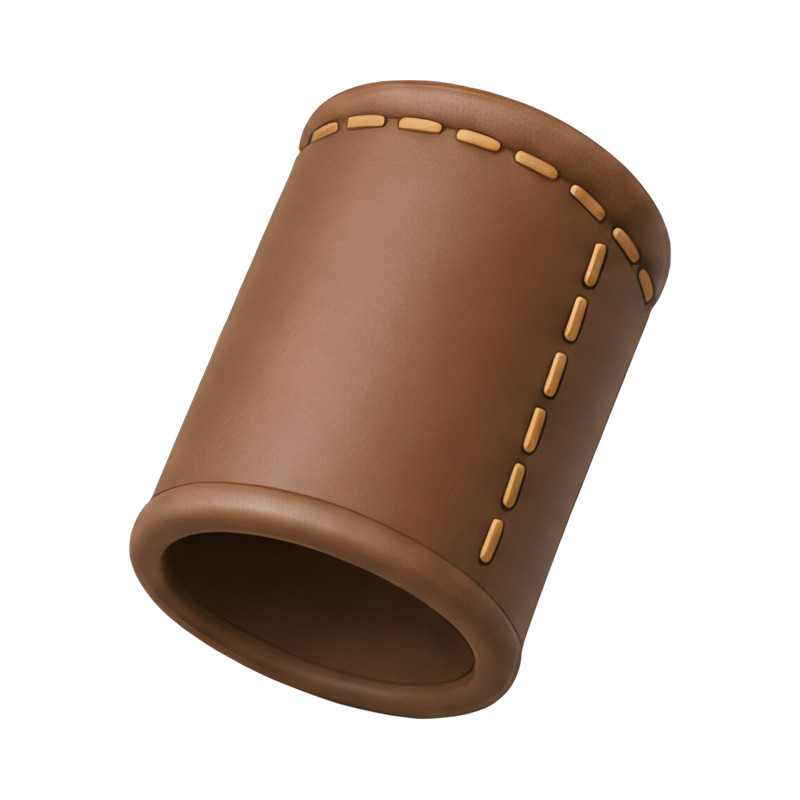 luxurious leather dice cup
