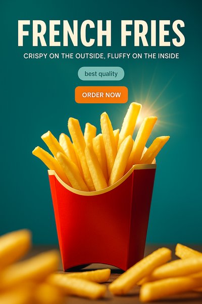 Delicious French Fries in a Vibrant Setting