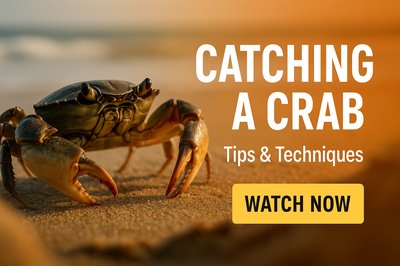 Engaging Wildlife Photography Featuring a Crab on the Beach