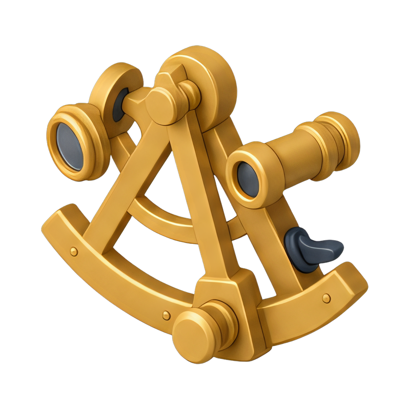 vintage brass sextant