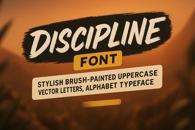 Stylish Typeface Showcase Featuring Brush-Painted Letters