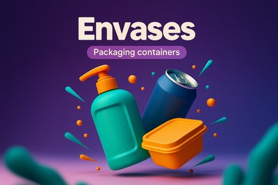 Dynamic 3D Illustration of Packaging Containers