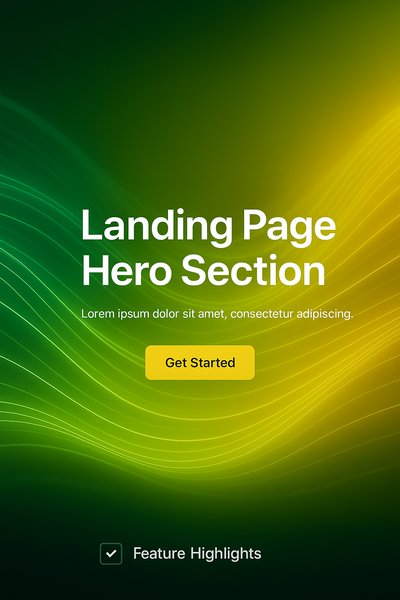 Modern Landing Page Hero Section Design with Gradient Background