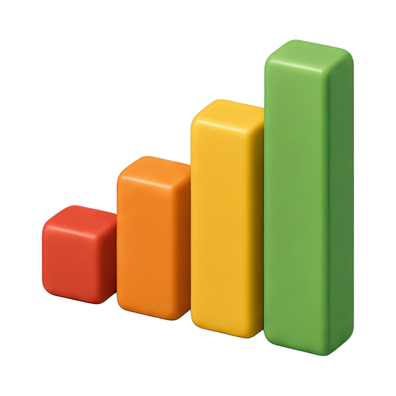 Stacked signal bars illustration