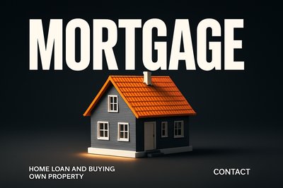 Bold Mortgage Agreement Concept with Miniature House
