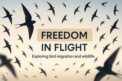 Artistic Representation of Bird Migration Theme