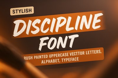 Stylish Font Promotional Graphic with Creative Design Elements