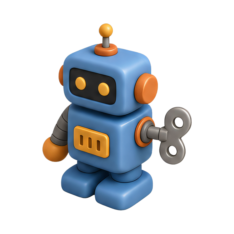 vintage pull-string robot toy