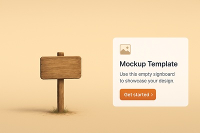 Rustic Wooden Signboard Mockup for Design Showcase