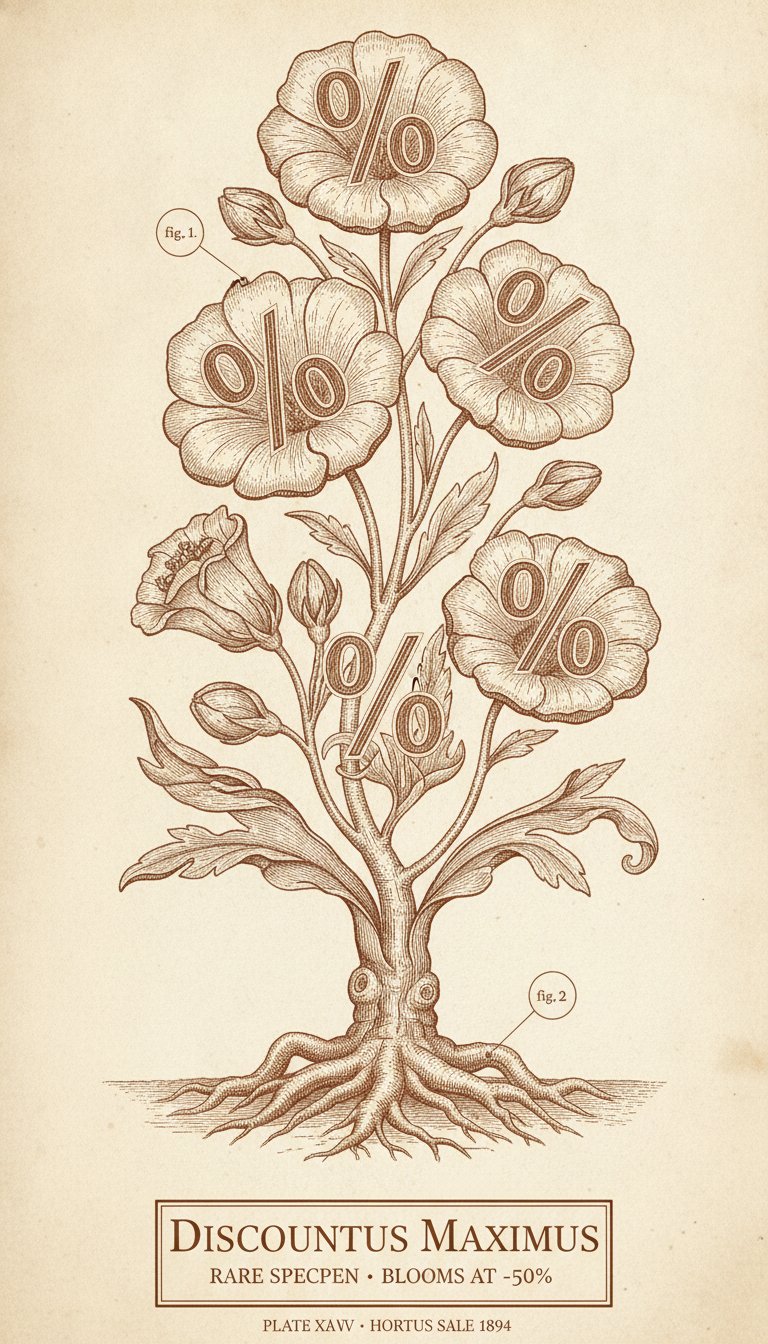 Vintage botanical sale banner