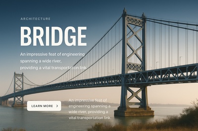 Stylish Bridge Design for Web Page Layout