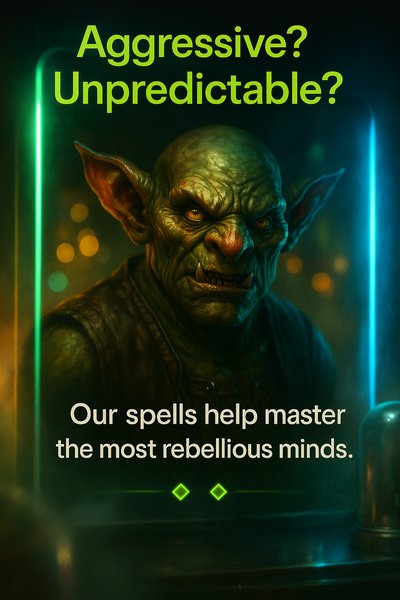 Realistic Goblin Character for Engaging Carousel Slide
