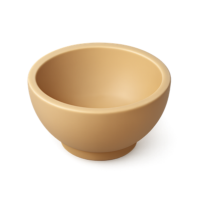 3D Rendered Bowl Shape in Isometric View