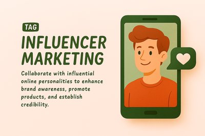 Illustrative Graphic for Influencer Marketing Concept
