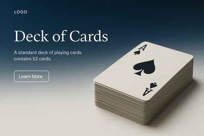 Stylish Deck of Cards Illustration for Web Design