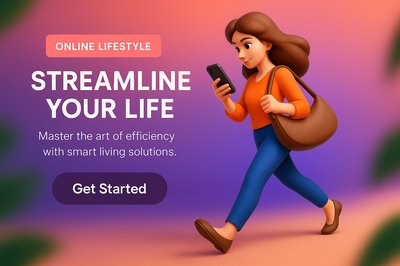 Online Lifestyle Promotion with Engaging Character Illustration