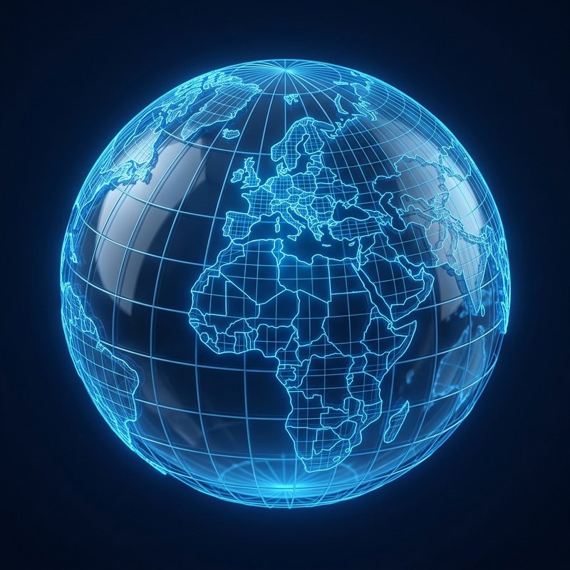 Wireframe globe illustration