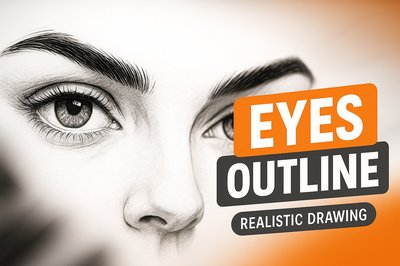 Realistic Eye Drawing with Detailed Outline