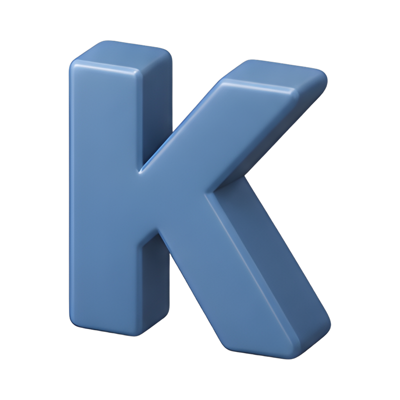 Stylish letter K design