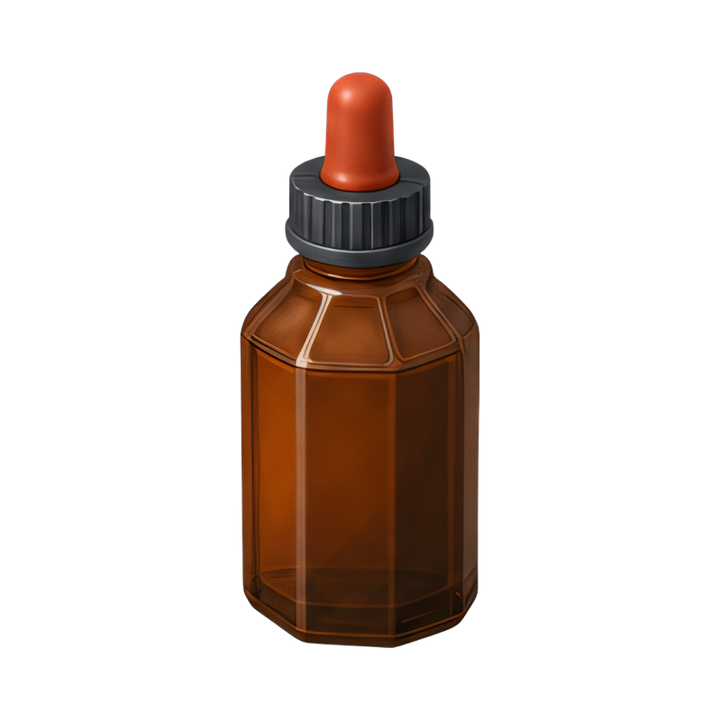 Elegant bitters bottle with dasher