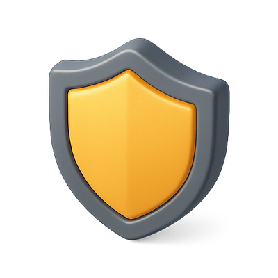 Stylized Shield Icon Representing Security