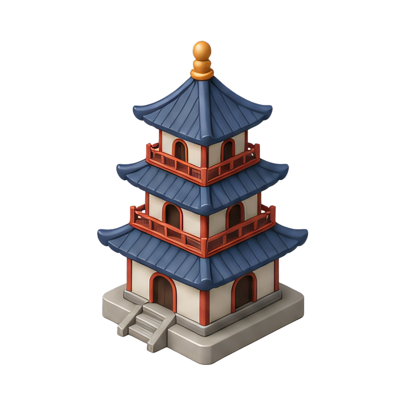 traditional pagoda tiered tower
