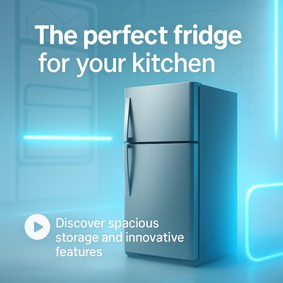 Modern Refrigerator Product Showcase with Innovative Design