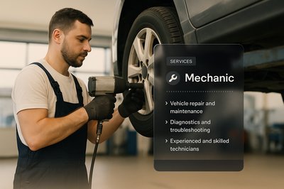 Professional Mechanic at Work with Service Information