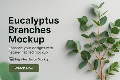 Eucalyptus Branches Mockup for Design Projects