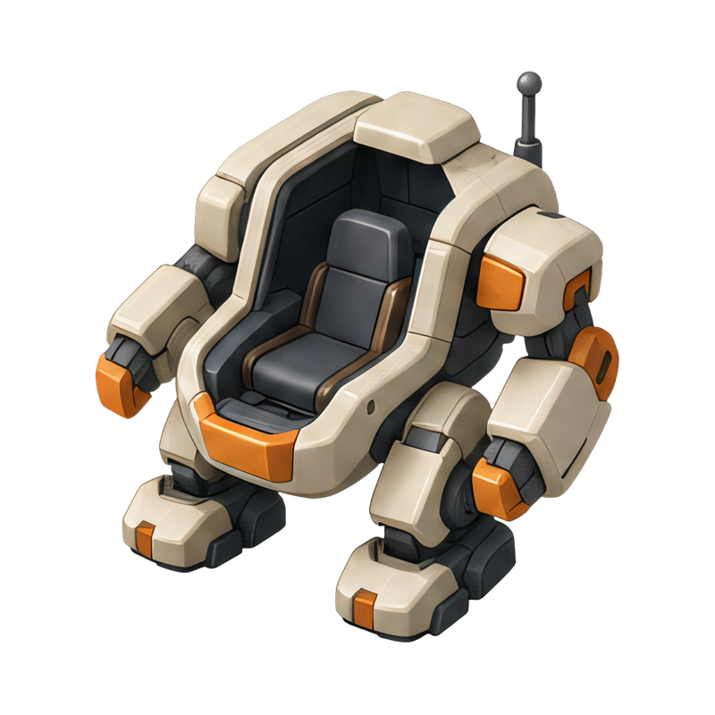 futuristic mech suit cockpit