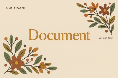 Elegant Floral Design with Three-Color Patterns