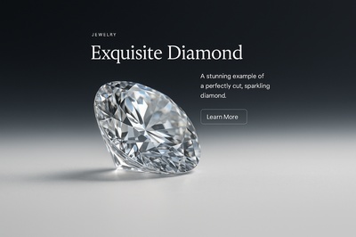 Stylish Web Design Featuring Exquisite Diamond