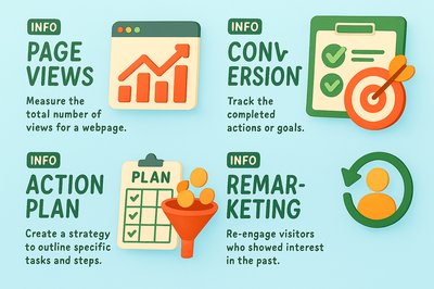 Informational Graphic on Web Metrics and Strategies