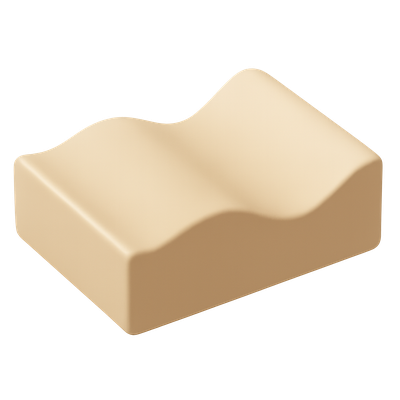 Stylish 3D Wavy Rectangular Icon Design
