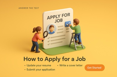 3D Scene of Miniature Figures Applying for a Job