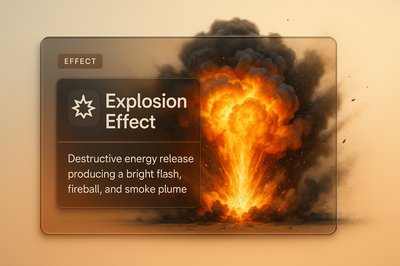 Powerful Explosion Effect with Integrated Design Elements