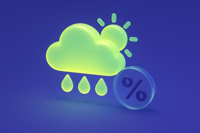 Stylish 3D Weather Icon with Soft Glow Effects