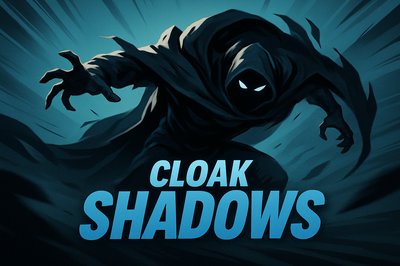 Dynamic Cloak of Shadows Illustration with Engaging Aesthetics