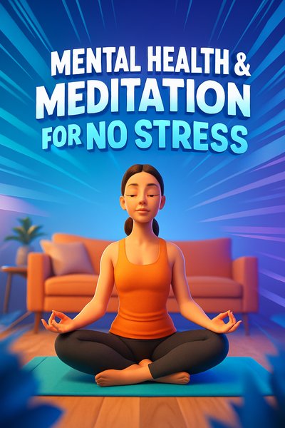 Serene Young Woman Meditating for Mental Health