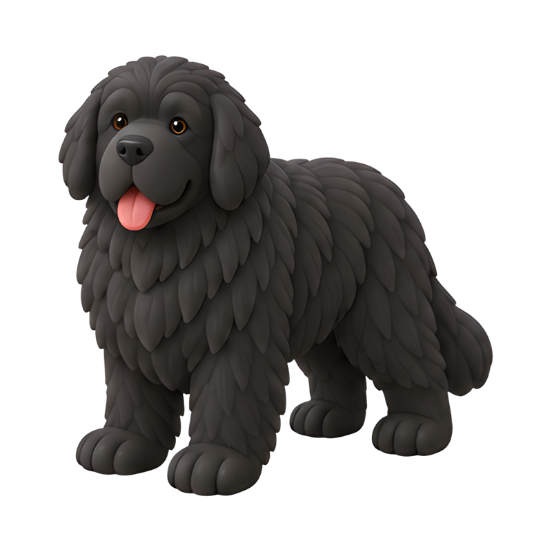 playful newfoundland water dog