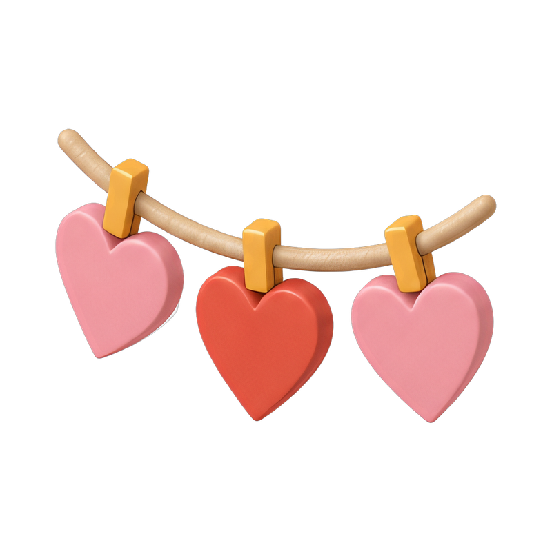 colorful paper heart garland