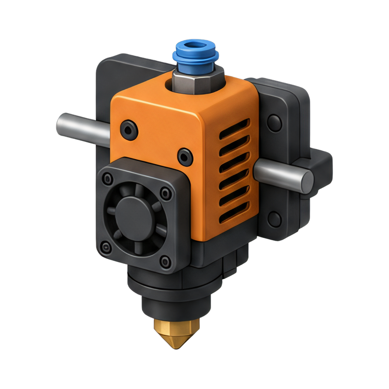 Direct drive extruder in action
