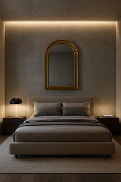 Modern Minimalist Bedroom Design with Soft Lighting