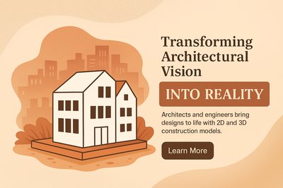 Boho Style Architectural Visualization for Landing Page Design