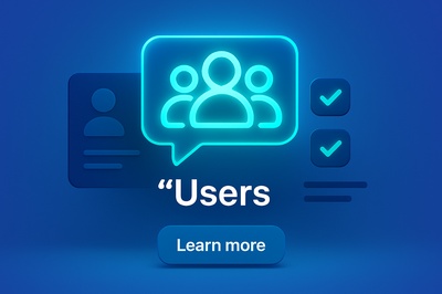 Neon Aqua Glow Design Featuring Users Concept